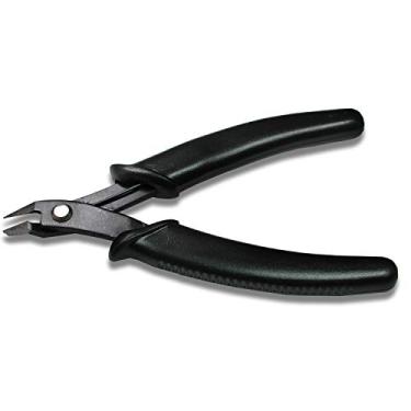 Imagem de The Beadsmith Alicate de corte de descarga Hi-Tech, 140 mm com cabeça de aço de alto carbono, cabo confortável preto com mola, ferramenta para fabricação de joias, eletrônicos ou micromecânicos