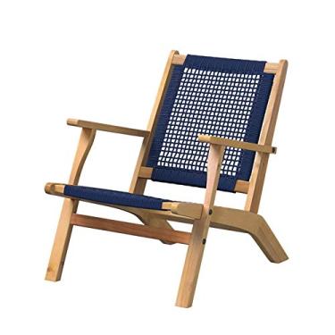 Imagem de Patio Sense Cadeira dobrável para ambientes externos Vega Natural Stain Navy Blue