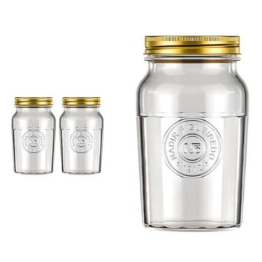 Imagem de Pote Americado Vintage Retro Tampa Biscoito 1,5L Nadir 2Un