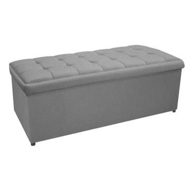 Imagem de Calçadeira Copenhague 160cm Queen Size Suede Cinza Adj Decor