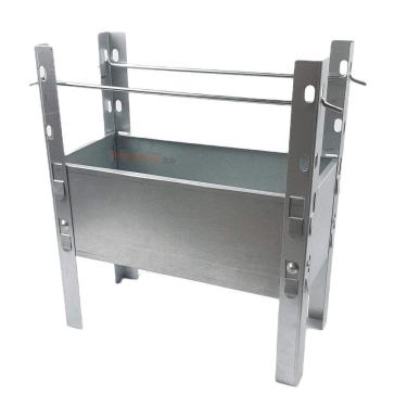 Imagem de Churrasqueira Desmontável Aço Galvanizado 40x20cm Carvão Móvel Portátil espetinho - 169...