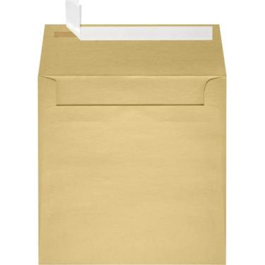 Imagem de Envelopes quadrados de 14 x 14 cm com descascar e pressionar – Metálicos (50 unidades), Blonde Metallic