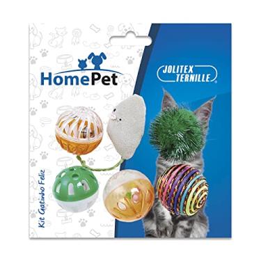 Imagem de Brinquedo Kit Gatinho Feliz, Colorido, 6 unidades, HomePet