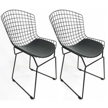 Imagem de Kit 2 Cadeiras Bertoia Preta - Poltronas Do Sul