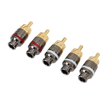 Imagem de Uxsiya Terminal RCA, material de metal, fácil instalação, alta resistência, conector RC...