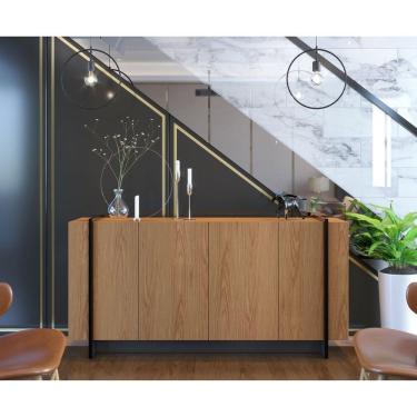 Imagem de Buffet 4 Portas 160cm Copacabana Colibri Freijó/Preto Fosco