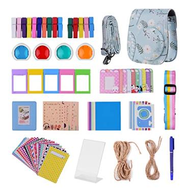 Imagem de Qudai Kit de reposição de acessórios para câmera instantânea 12 em 1 para Fujifilm Instax Mini 11 com bolsa de câmera/alça de câmera/álbum de fotos/clipes de fotos/porta-retratos/cordão d BD