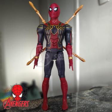 Boneco Action Figure Homem Aranha De Ferro Spiderman 16 Cm