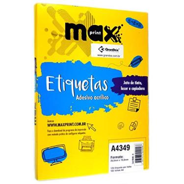 Imagem de Etiqueta para Impressora a Laser com 100 Folhas 26,0x15,0 494408 - Maxprint