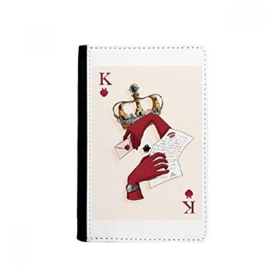 Imagem de Cartas de Baralho Coração Padrão K Porta Passaporte Notecase Burse Carteira Carteira Carteira Cartão Bolsa, Multicolor