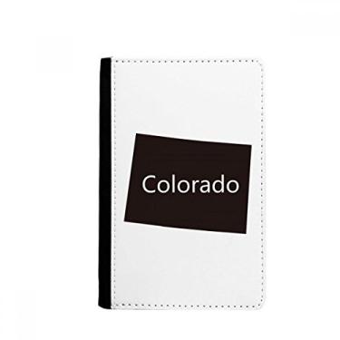 Imagem de Porta-passaporte Colorado América EUA mapa contorno porta-passaporte Notecase Burse carteira capa porta-cartão, Multicolor