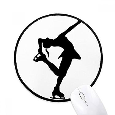 Imagem de DIYthinker Tapete de mouse esportivo feminino para dança patinação esteira redonda para computador