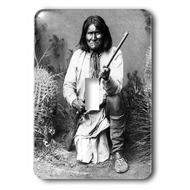 Imagem de 3dRose Lsp_98646_1 Foto vintage de Geronimo em preto N branco Jpg capa para interruptor de luz
