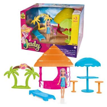 Imagem de Parque Aquático Da Judy Com Cabana Espreguiçadeira Boneca - Samba Toys