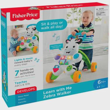 Imagem de Andador Infantil Fisher Price Zebrinha Som e Luzes - DLH48