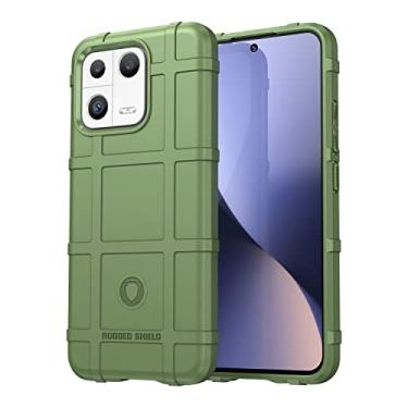 Imagem de Capa de telefone Estojo de silicone resistente à prova de choque para Xiaomi 13, capa protetora com forro fosco Sacos Sleeves. (Color : Army Green)