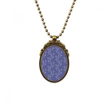 Imagem de DIYthinker Colar vintage de tulipa pintado à mão com pingente de flor branca antigo