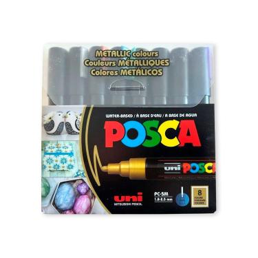 Imagem de Caneta Posca Metallic Colours Pc-5m com 8 Unidades