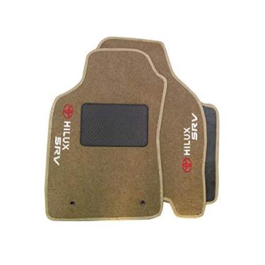 Imagem de Kit Tapete Carpete Para Hilux Srv 2005 Até 2011 Caramelo