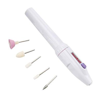 Imagem de 1 Conjunto Máquina Removedora De Cutícula Broca De Remoção De Unhas Retificadora De Pedicure Máquina De Polir Lixadeira De Unhas Branco Portátil Ferramentas De Manicure