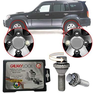 Imagem de Trava Antifurto Anti Roubo de Roda Parafuso Porca Farad Galaxylock Hyunday Terracan 2002 à 2008 Com Mais de 10.000 Segredos H1/M