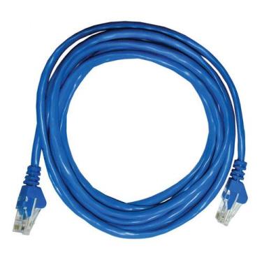 Imagem de Cabo De Rede Internet Lan Patch Cord CAT5e Azul Montado 5 Metros