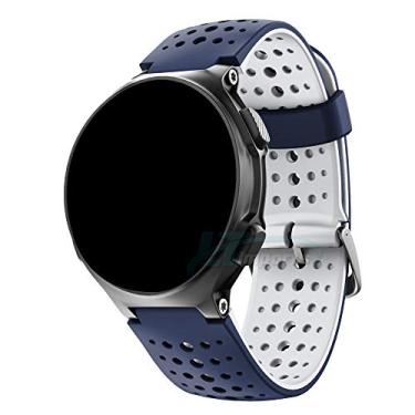 Imagem de Pulseira Dual compativel com Relogio Forerunner 235 220 230 620 630 735XT - Marca LTIMPORTS (Azul com Branco)
