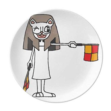 Imagem de Prato de árbitro indica bandeira desenho mamãe prato decorativo de porcelana salver louças jantar