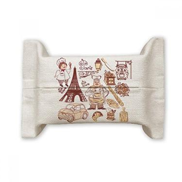 Imagem de Food Cooker França Torre Eiffel Suporte de capa de papel de tecido de algodão saco de linho