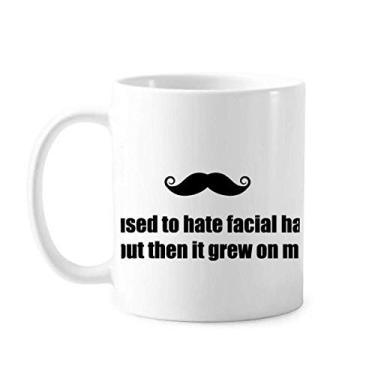 Imagem de Caneca de cerâmica para cabelo facial Piada sobre barba, copo de porcelana para café