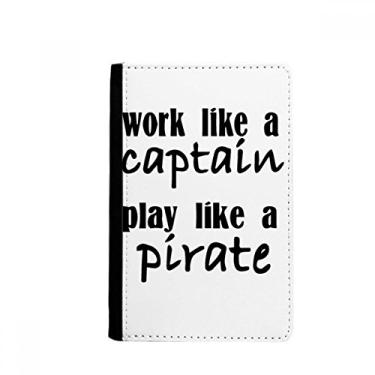 Imagem de Carteira Work Like Captain Play Like Pirate Porta-passaporte Notecase Burse carteira porta-cartões
