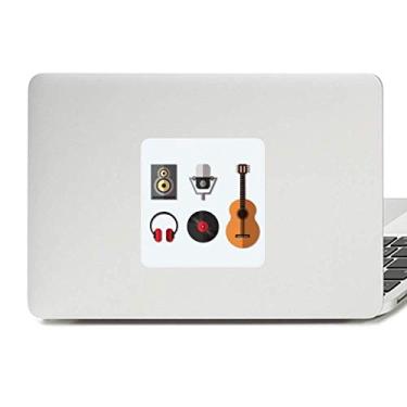 Imagem de Fone de ouvido de guitarra, CD, microfone, música, decalque, vinil, paster, laptop, decoração de PC