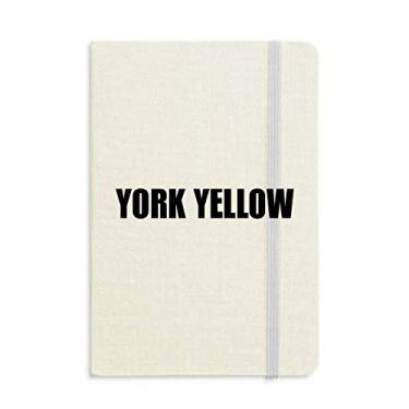 Imagem de Caderno de anotações com nome da cor amarela da York para presente A5
