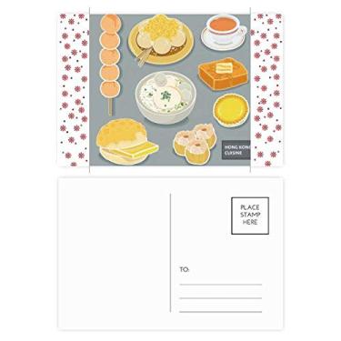 Imagem de Cartão postal de Hong Kong Culinária Local Comida Natal Flor Celebração Cartão Bênção