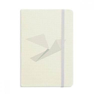 Imagem de Caderno com estampa de pombo branco abstrato origami capa dura clássica diário