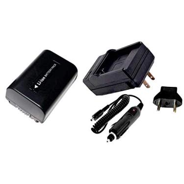 Imagem de Kit Bateria NP-FV50 + Carregador para Sony HDR-XR160E, HDR-PJ50VE, DCR-SR77E, DCR-HC85E