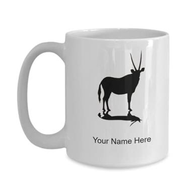 Imagem de Caneca de antílope personalizada, copo de café de antílope, ideia de presente de antílope, copo de antílope personalizado, caneca de café de 445 ml