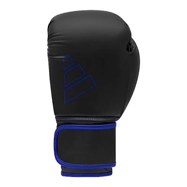 Imagem de adidas Hybrid 80 Gloves - for Boxing, Kickboxing, MMA, Bag, Training & Fitness - Boxing Gloves for Men & Women - Weighted Pair 8oz, Black/Blue