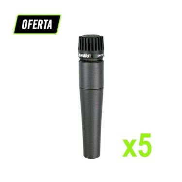 Imagem de Kit 5 Microfones Instrumento Profissional Shure SM57-LC