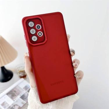 Imagem de Capa transparente de silicone macio para Samsung S23 Ultra S23 Plus A54 A34 A14 A73 A53 A33 A52 A32 5G J2 J7 Prime Capa transparente, vermelha, para A54 5G