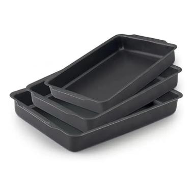 Imagem de Cj. Assadeiras Antiaderente Retangular Alta Com Aba N 1 A 4