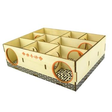 Imagem de Generic Hamster labirinto de madeira casa de hamster quebra-cabeça de madeira brinquedo atividade esporte multi câmara explorando brinquedos ratos pequeno, 15.5x19.8x6cm