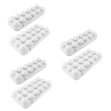 Imagem de Uonlytech 6 Peças De Geladeira Portátil Recipiente Transparente Recipientes Descartáveis Suporte De Ovos Para Geladeira Recipientes Para Alimentos Cozinha Bandeja De Ovos Buraco De