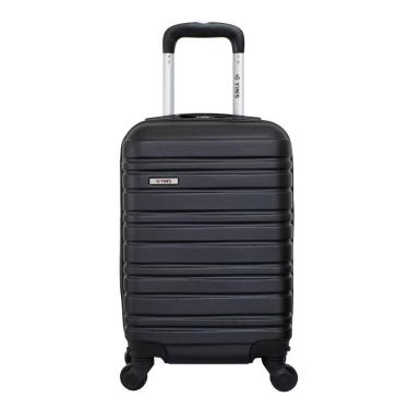 Imagem de Mala de Bordo Abs para Viagem Yins 21166 Cadeado Integrado Rodas 360º Preta Tam Pp
