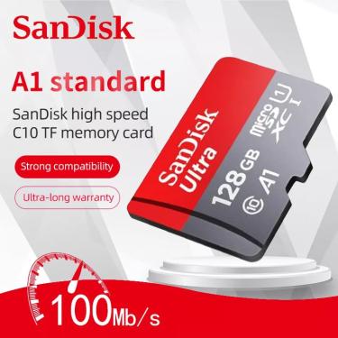 Imagem de Sandisk-cartão micro sd a1a2  100% original  tf  class10  16gb  32gb  64gb  128gb  memória u3