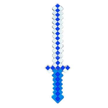 Imagem de Brinquedo Espada Pixel Minecraft 58Cm Som E Luz - Azul Nº25