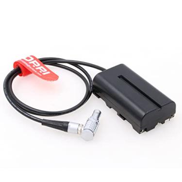 Imagem de DRRI ARRI Red Z CAM E2 S6 F6 F8 Ângulo Reto 2 Pinos 12V Power para NP-F F970 F960 F770 F750 F550 F570 Adaptador de bateria fictícia para monitor Atomos Ninja V/SmallHD