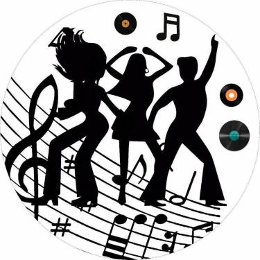 Imagem de Painel Redondo 3D Sublimado Anos 60, 70 E 80 Frd-2070