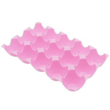 Imagem de Bandeja Para 15 Ovos Plástico Rosa