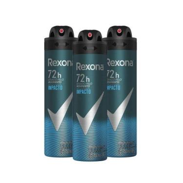 Imagem de Kit Com 3 Desodorantes Antitranspirantes Aerosol Masculino Rexona Impa